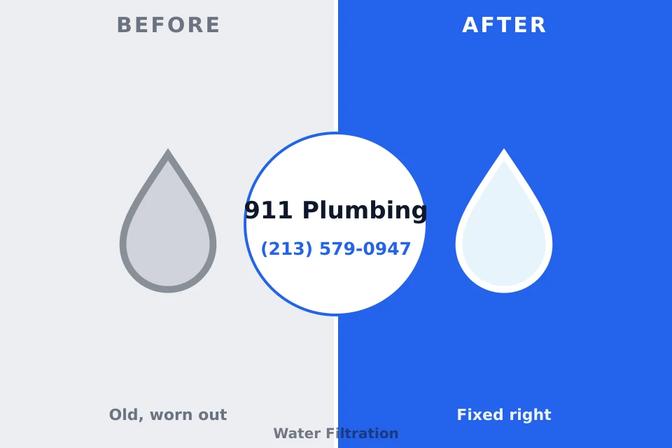 Before and after: plumbing repair Payson, IL